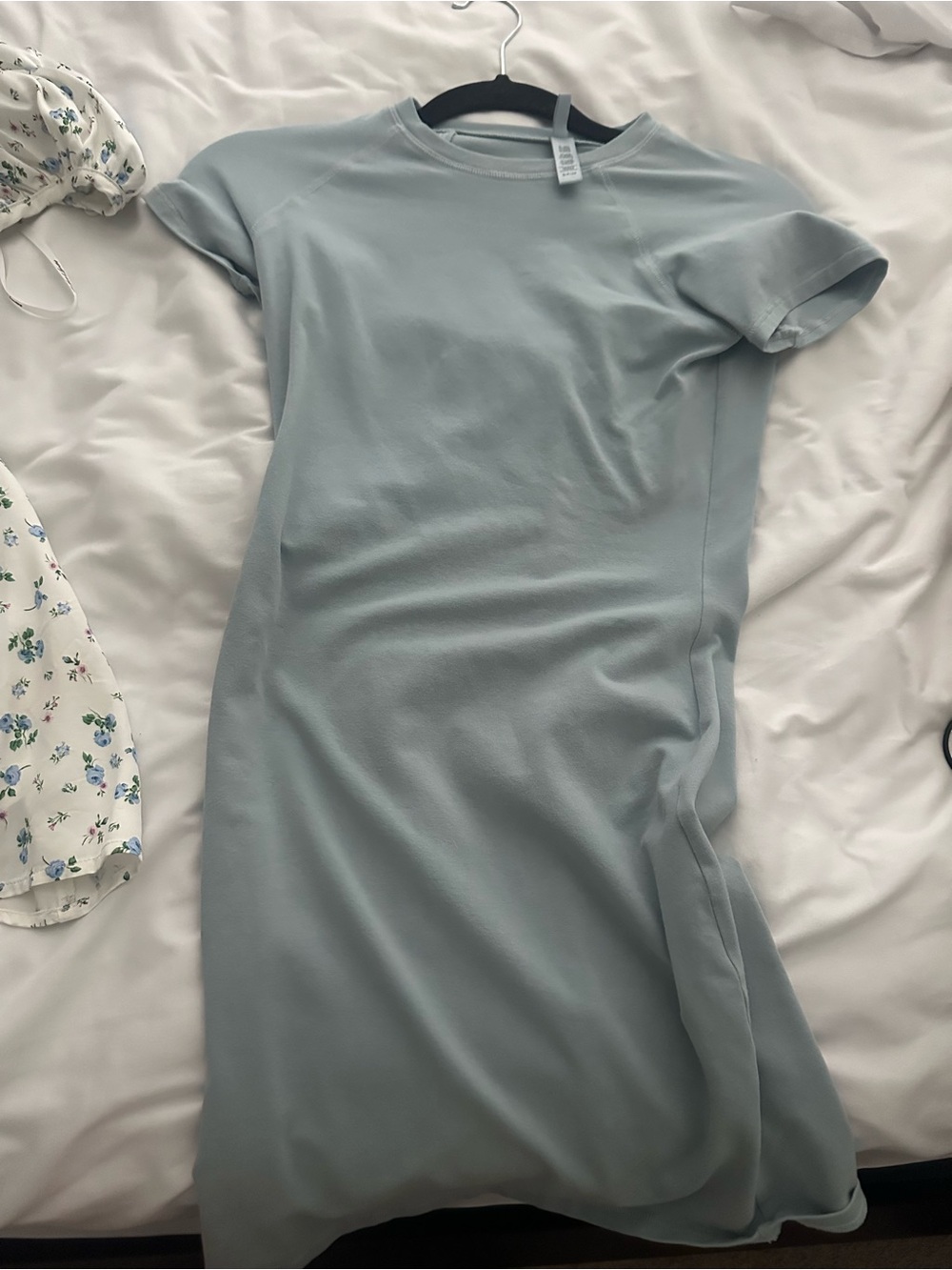SKIMS Light Blue Mini Tee Dress
